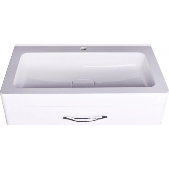 Тумба с раковиной STYLE LINE Каре 80 напольная, Люкс Plus, белая