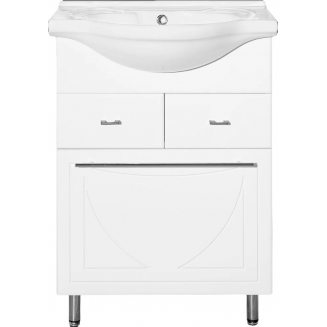 Тумба с раковиной STYLE LINE Лана 60 с бельевой корзиной