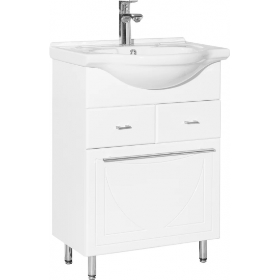 Тумба с раковиной STYLE LINE Лана 60 с бельевой корзиной