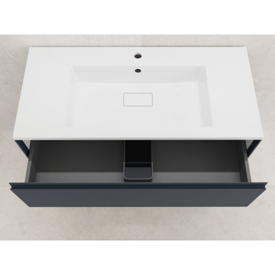 Тумба с раковиной STYLE LINE Лима 100 Plus графит, раковина Line 100