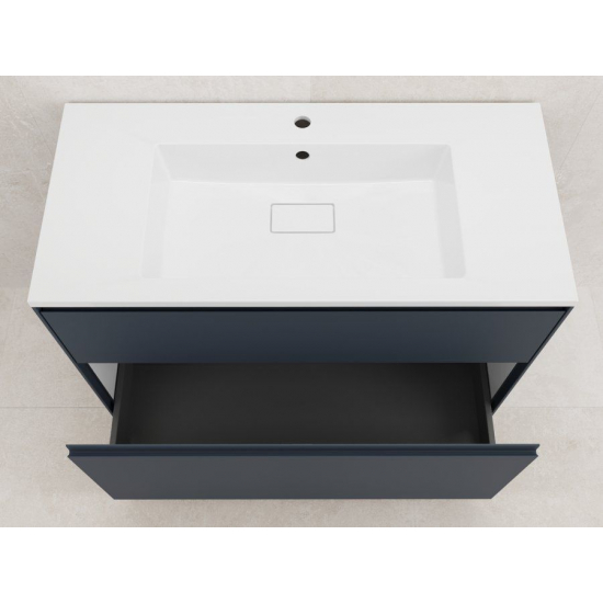 Тумба с раковиной STYLE LINE Лима 100 Plus графит, раковина Line 100