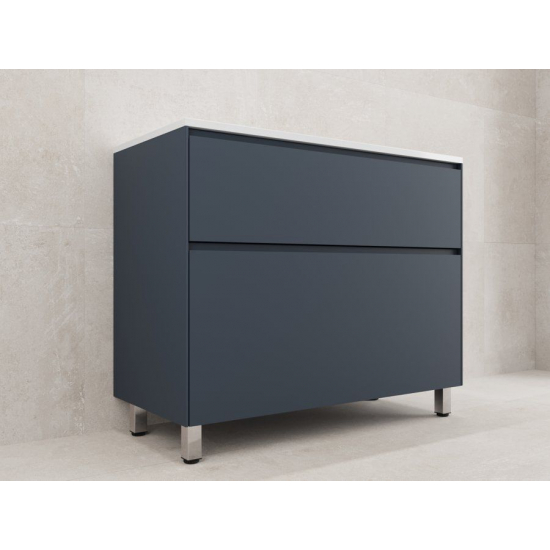 Тумба с раковиной STYLE LINE Лима 100 Plus графит, раковина Line 100