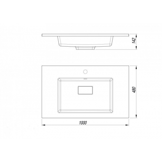 Тумба с раковиной STYLE LINE Лима 100 Plus, раковина Line 100