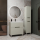 Тумба с раковиной STYLE LINE Матис 80 олива напольная, раковина Asti 80 антрацит