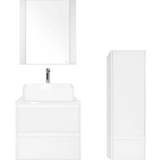 Тумба с раковиной STYLE LINE Монако 60 Plus, осина белая