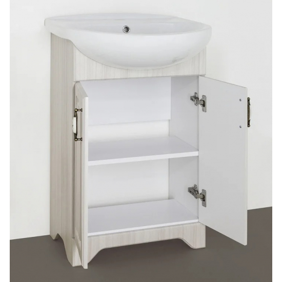 Тумба с раковиной STYLE LINE Олеандр-2 55 Люкс, рельеф пастель