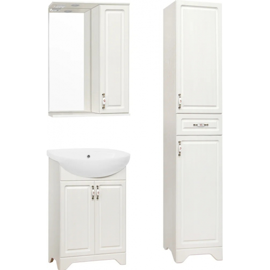 Тумба с раковиной STYLE LINE Олеандр-2 55 Люкс, рельеф пастель