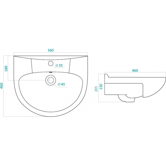Тумба с раковиной STYLE LINE Олеандр-2 55 Люкс, рельеф пастель