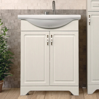 Тумба с раковиной STYLE LINE Олеандр-2 65 Люкс, рельеф пастель