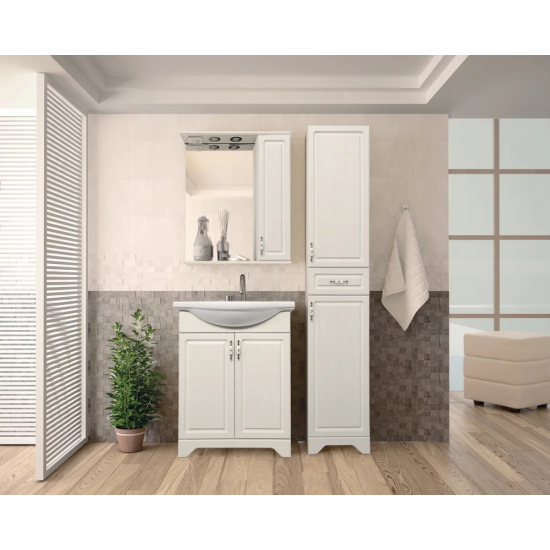 Тумба с раковиной STYLE LINE Олеандр-2 65 Люкс, рельеф пастель