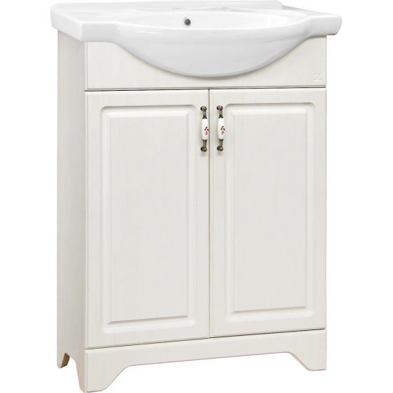 Тумба с раковиной STYLE LINE Олеандр-2 65 Люкс, рельеф пастель