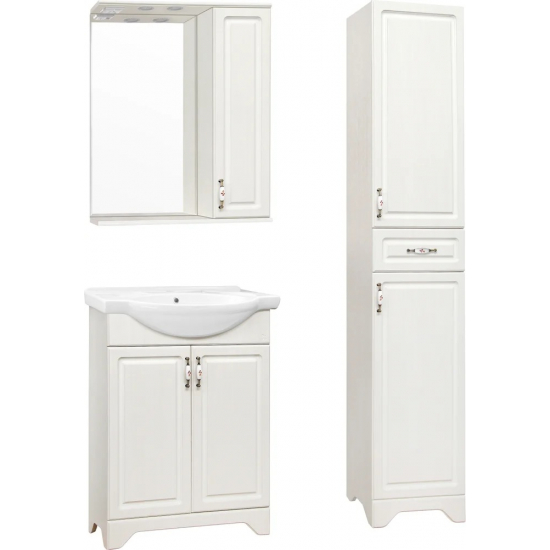 Тумба с раковиной STYLE LINE Олеандр-2 65 Люкс, рельеф пастель