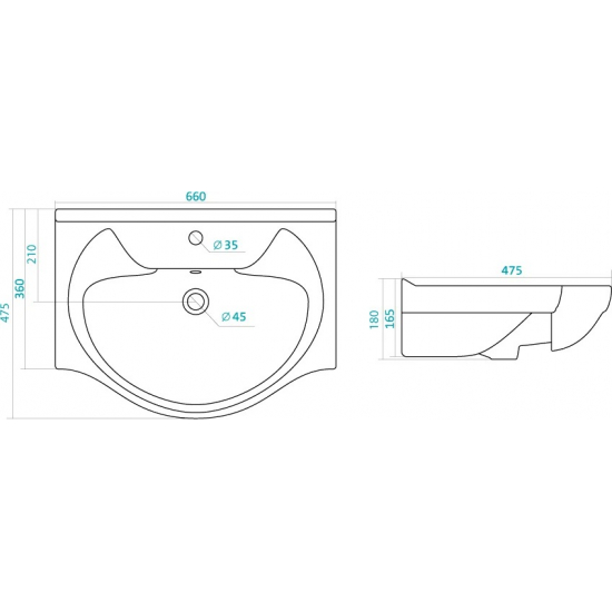 Тумба с раковиной STYLE LINE Олеандр-2 65 Люкс, рельеф пастель