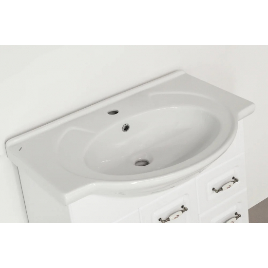 Тумба с раковиной STYLE LINE Олеандр-2 75 Люкс, белая