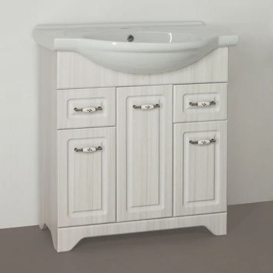 Тумба с раковиной STYLE LINE Олеандр-2 75 Люкс, рельеф пастель