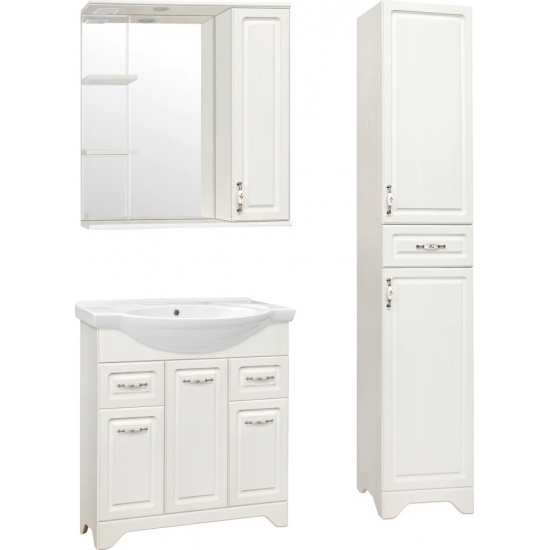 Тумба с раковиной STYLE LINE Олеандр-2 75 Люкс, рельеф пастель