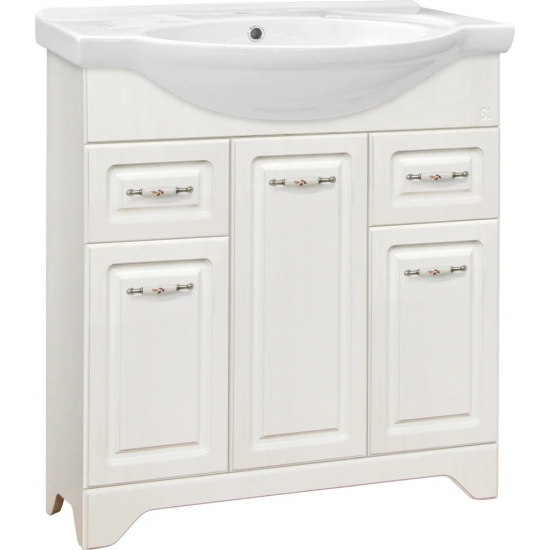 Тумба с раковиной STYLE LINE Олеандр-2 75 Люкс, рельеф пастель