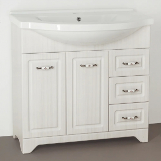 Тумба с раковиной STYLE LINE Олеандр-2 90 Люкс, рельеф пастель