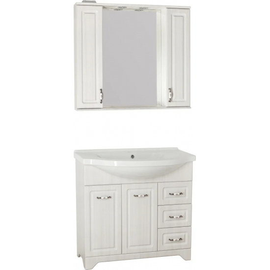 Тумба с раковиной STYLE LINE Олеандр-2 90 Люкс, рельеф пастель