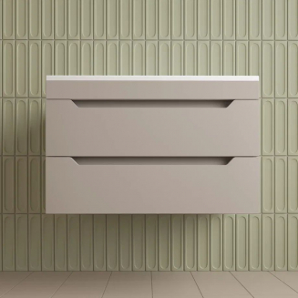 Тумба с раковиной STYLE LINE Остин 80 Plus подвесная крем, раковина Фортуна 80 белая