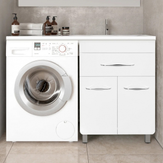 Тумба с раковиной STYLE LINE Валеро Люкс Plus, белая R