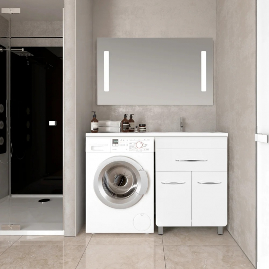 Тумба с раковиной STYLE LINE Валеро Люкс Plus, белая R