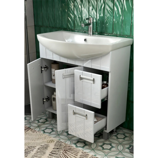 Тумба с раковиной VIGO Diana 80-2 раковина Балтика 80