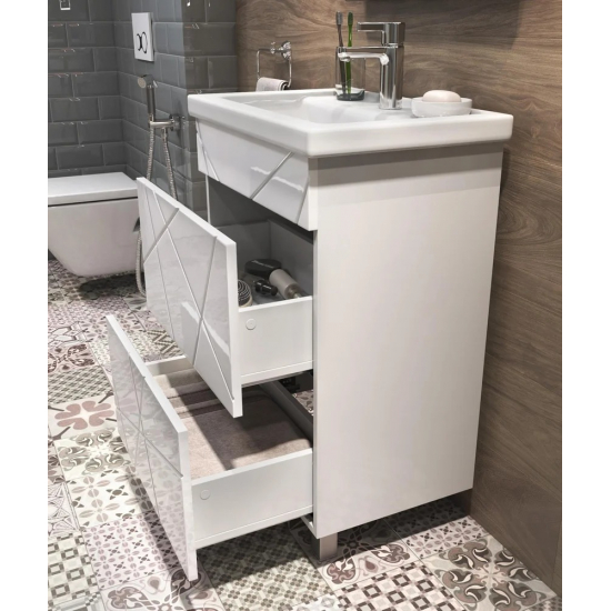 Тумба с раковиной VIGO Geometry 50 белая