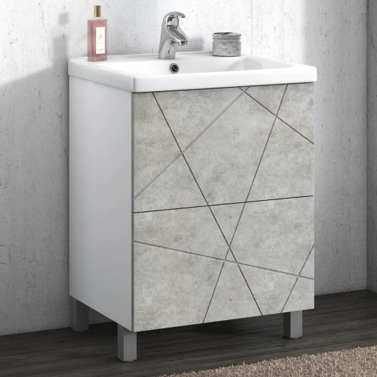 Тумба с раковиной VIGO Geometry 50 бетон
