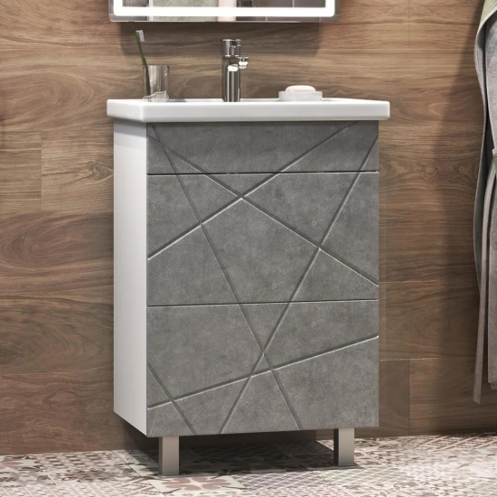 Тумба с раковиной VIGO Geometry 50 бетон