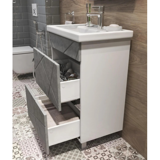 Тумба с раковиной VIGO Geometry 50 бетон