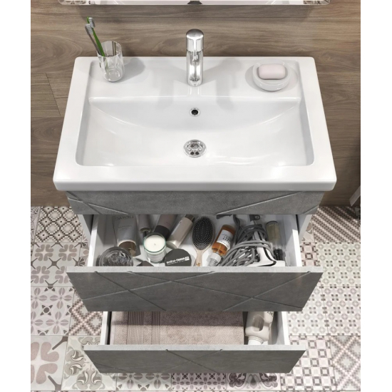 Тумба с раковиной VIGO Geometry 60 бетон
