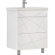 Тумба с раковиной VIGO Geometry 70 белая, раковина Фостер 70