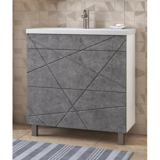 Тумба с раковиной VIGO Geometry 70 бетон