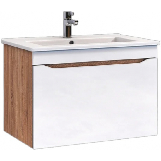 Тумба с раковиной VIGO Grani 50 подвесная, 1 ящик, дуб сонома