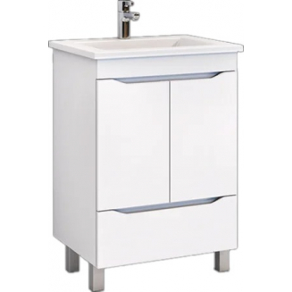 Тумба с раковиной VIGO Grani 60 напольная, 2 дверцы, 1 ящик, белая