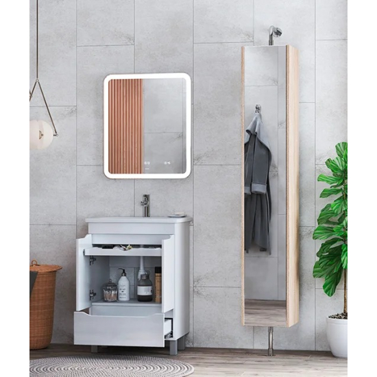 Тумба с раковиной VIGO Grani 60 напольная, 2 дверцы, 1 ящик, белая