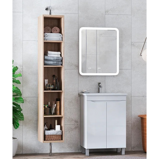 Тумба с раковиной VIGO Grani 60 напольная, 2 дверцы, белая