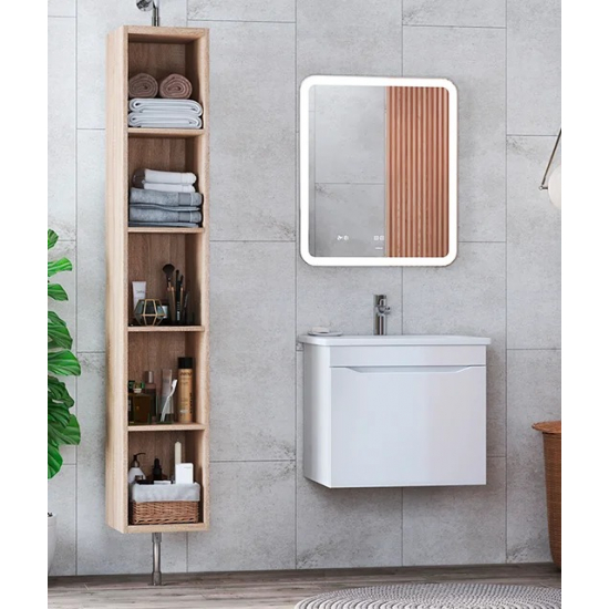 Тумба с раковиной VIGO Grani 60 подвесная, 1 ящик, белая