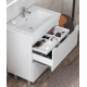 Тумба с раковиной VIGO Grani 75 напольная, 2 ящика, белая
