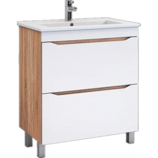 Тумба с раковиной VIGO Grani 75 напольная, 2 ящика, дуб сонома