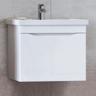 Тумба с раковиной VIGO Grani 75 подвесная, 1 ящик,белая