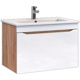 Тумба с раковиной VIGO Grani 75 подвесная, 1 ящик, дуб сонома
