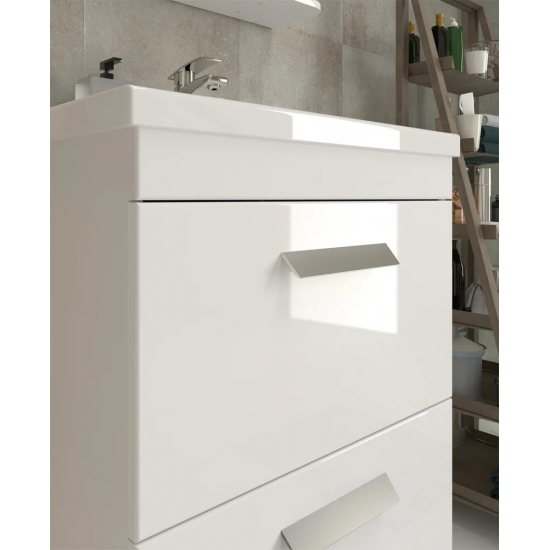 Тумба с раковиной VIGO Nova 70 2 ящика + Раковина Santek Миранда 70