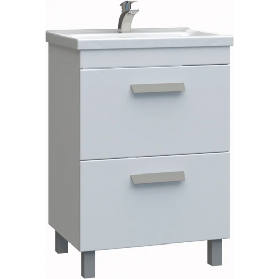 Тумба с раковиной VIGO Nova 70 2 ящика + Раковина Santek Миранда 70