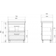 Тумба с раковиной VIGO Nova 70 2 ящика + Раковина Santek Миранда 70
