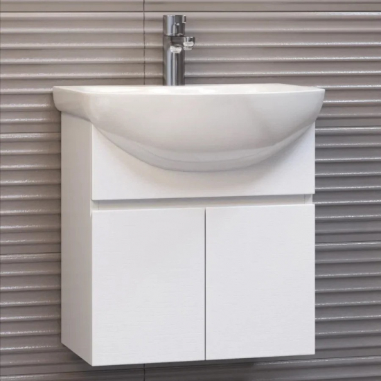 Тумба с раковиной VIGO Wing 50 белая матовая