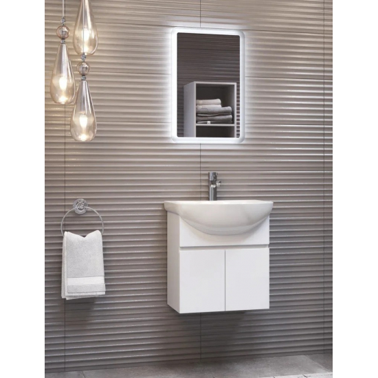 Тумба с раковиной VIGO Wing 50 белая матовая