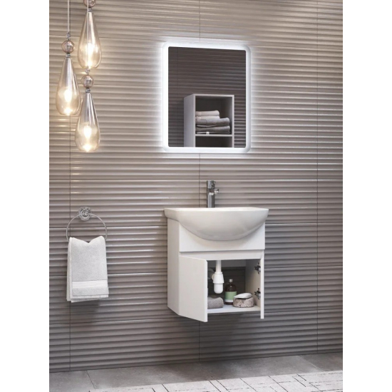 Тумба с раковиной VIGO Wing 50 белая матовая