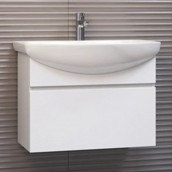 Тумба с раковиной VIGO Wing 60 белая матовая, 1 ящик